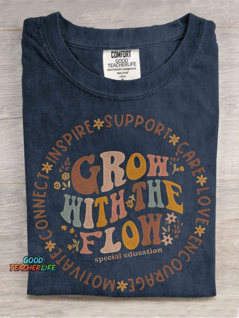 Special Education Grow With The Flow Casual Print T-shirt