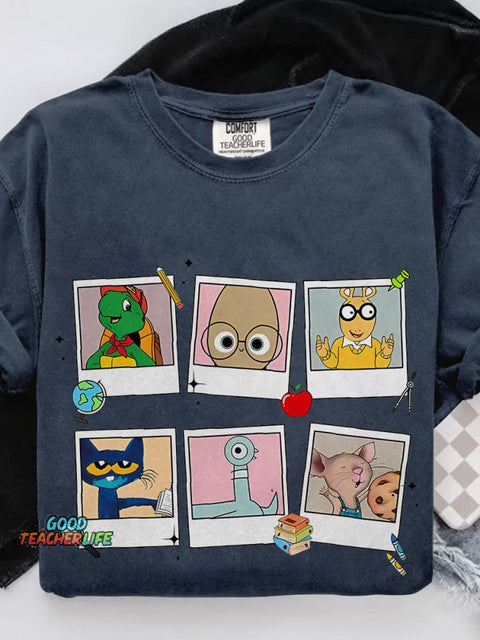 Funny School Kindergarten Teacher I Still Read Children's Books Teacher Casual Print T-shirt