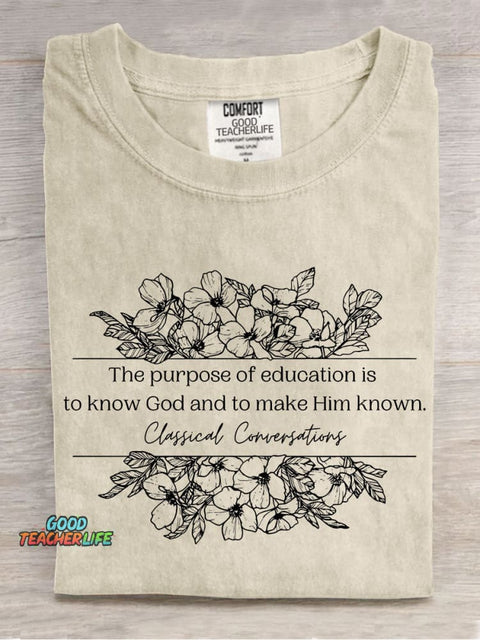 Classical Conversations Homeschool Mom Cute Homeschool Casual Print T-shirt