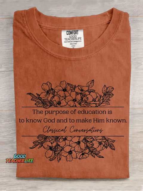 Classical Conversations Homeschool Mom Cute Homeschool Casual Print T-shirt