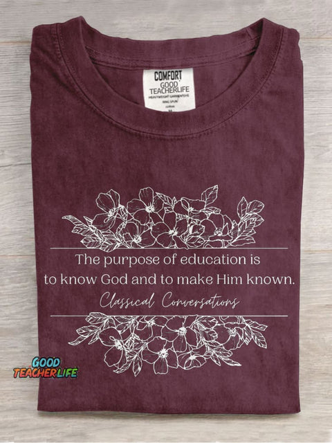 Classical Conversations Homeschool Mom Cute Homeschool Casual Print T-shirt