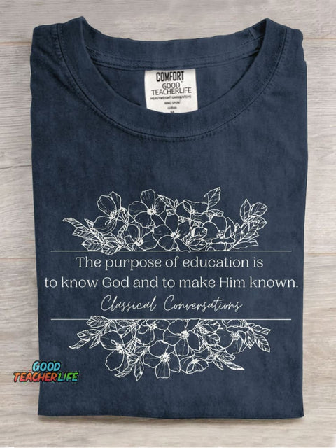 Classical Conversations Homeschool Mom Cute Homeschool Casual Print T-shirt