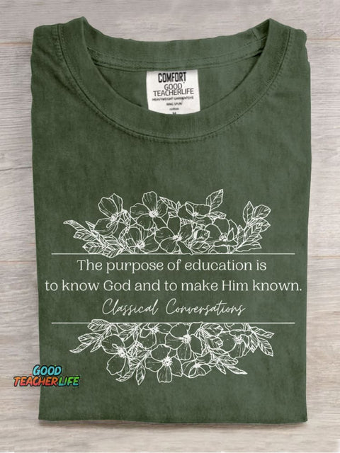 Classical Conversations Homeschool Mom Cute Homeschool Casual Print T-shirt