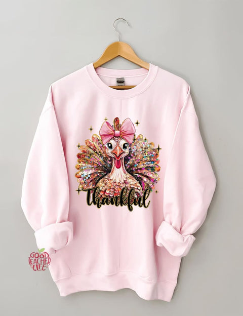 Colorful Glitter Turkey Sweatshirt