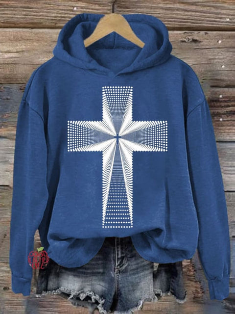 Women's 3D Cross Print Sweatshirt