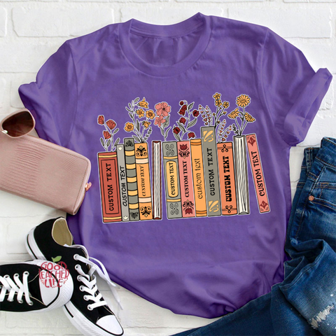 Personalized Favorite Books Teacher T-Shirt