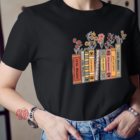 Personalized Favorite Books Teacher T-Shirt