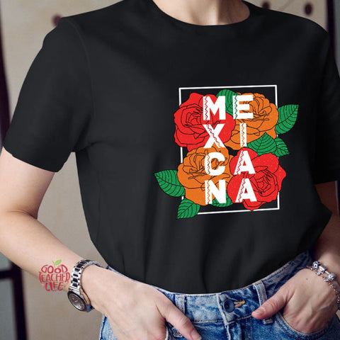 Rose Flower Mexicana Teacher T-Shirt