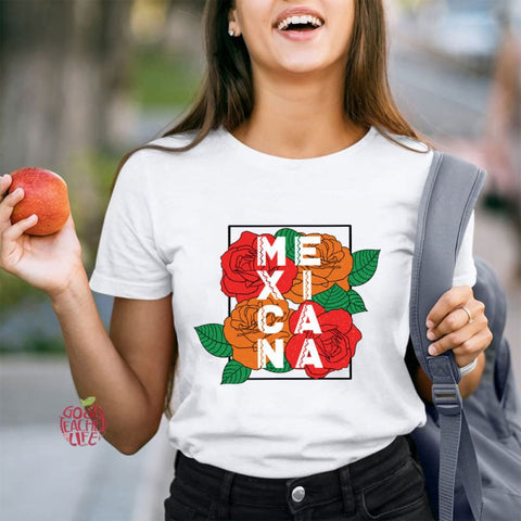 Rose Flower Mexicana Teacher T-Shirt