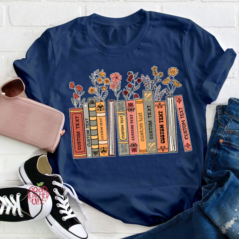 Personalized Favorite Books Teacher T-Shirt