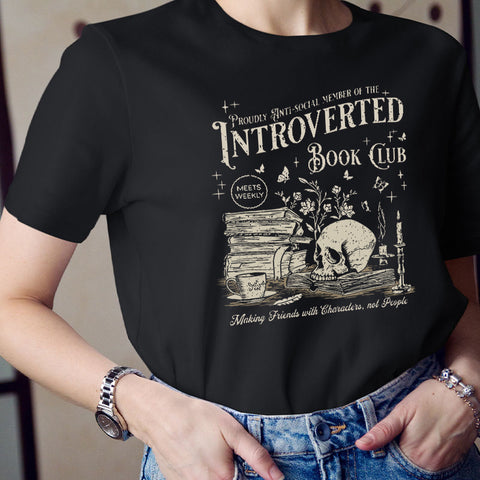 Introverted Book Club Teacher T-Shirt