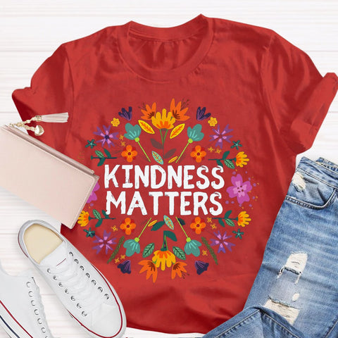 Be Kind Boho Floral Kindness Matters T-Shirt