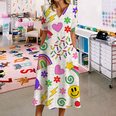 Retro Pop Doodle Dress