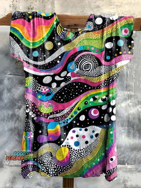 Art Abstract Print Casual Short Sleeve T-Shirt