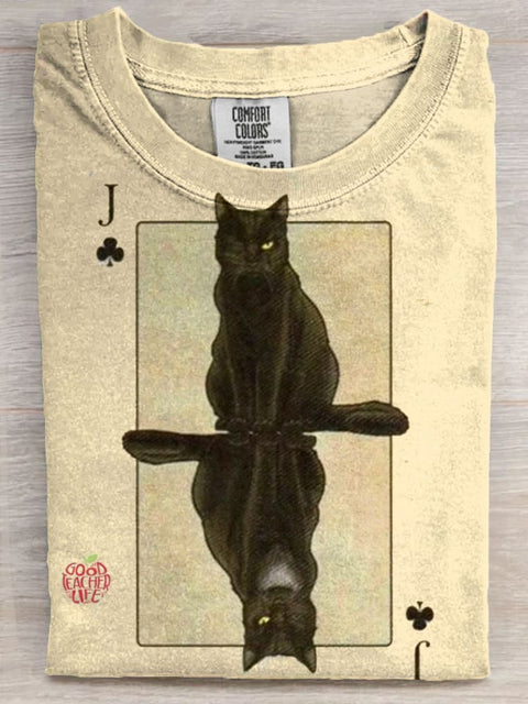 Cat J Art Print Casaul Short Sleeve T-shirt