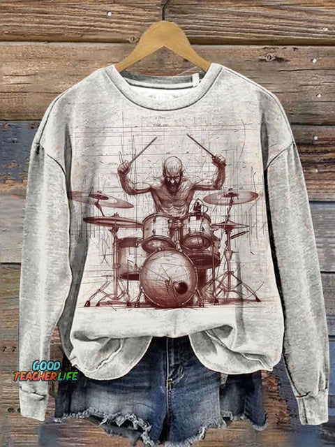 Play the drums Art Print Casaul Sweashirt
