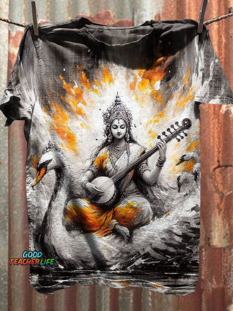 Fancy Art Print Casaul Short Sleeve T-shirt