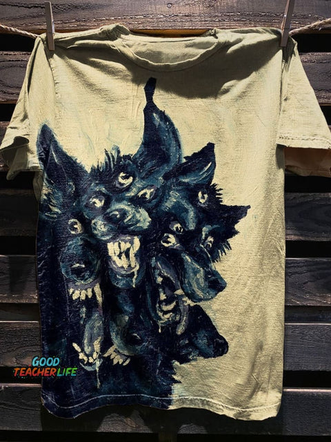 Monster Art Print Casaul Short Sleeve T-shirt