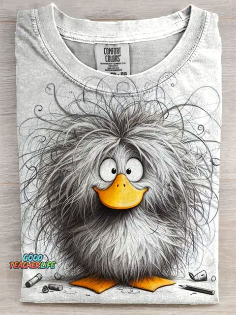 Funny Duck Art Casaul Short Sleeve T-shirt