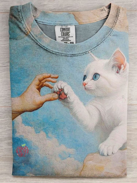 Cat Lover Art Print Casaul Short Sleeve T-shirt