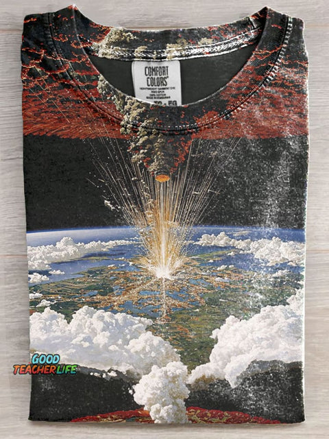 Fancy Art Print Casaul Short Sleeve T-shirt