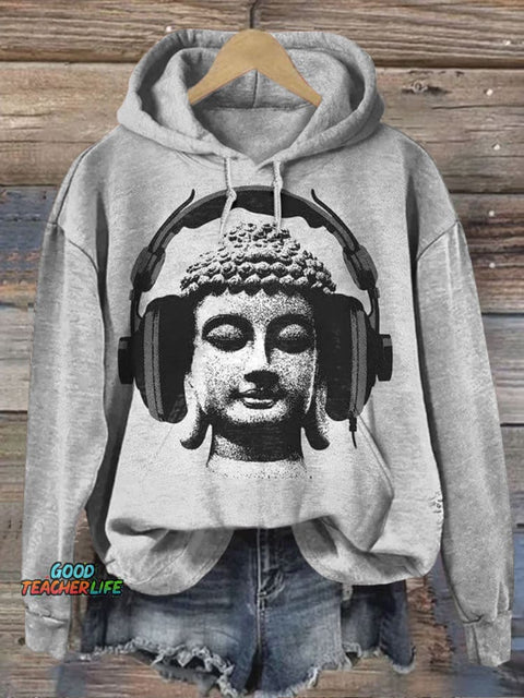 Buddha Art Print Casual  Sweatshirt