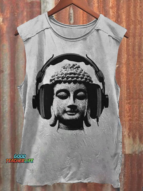 Buddha Art Print Casual Short Sleeve T-shirt