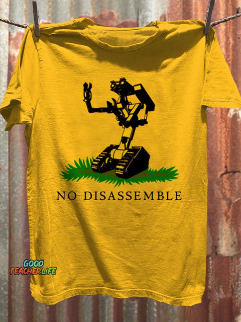 No Disassemble Art Print Casaul Short Sleeve T-shirt