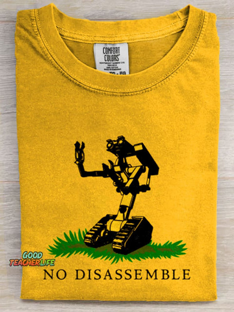 No Disassemble Art Print Casaul Short Sleeve T-shirt