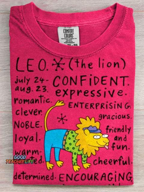 Horoscope Art Print Casaul Short Sleeve T-shirt