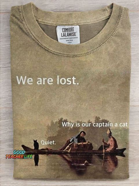 We Are Lost Art Print Casaul Short Sleeve T-shirt