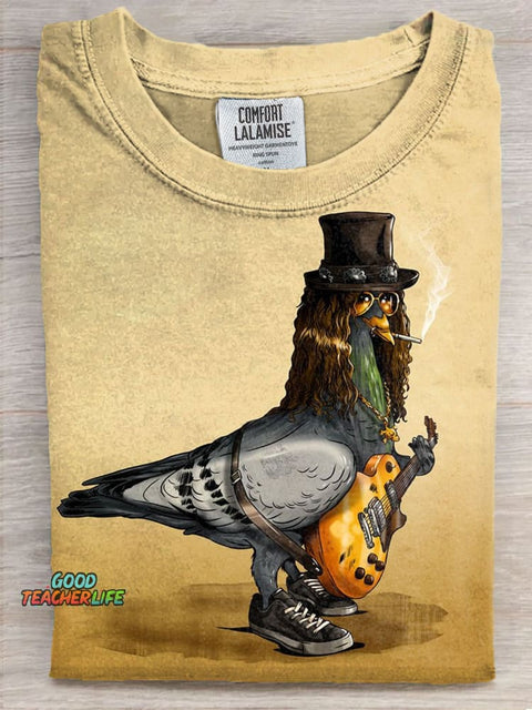 Funny Bird Art Print Casaul Short Sleeve T-shirt