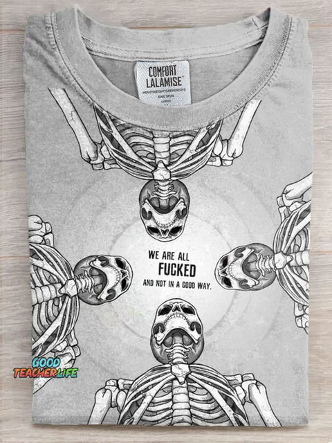 We Are All Fucked Art Print Casaul Short Sleeve T-shirt