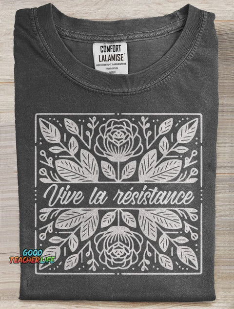 Resistance  Art Print Casaul Short Sleeve T-shirt