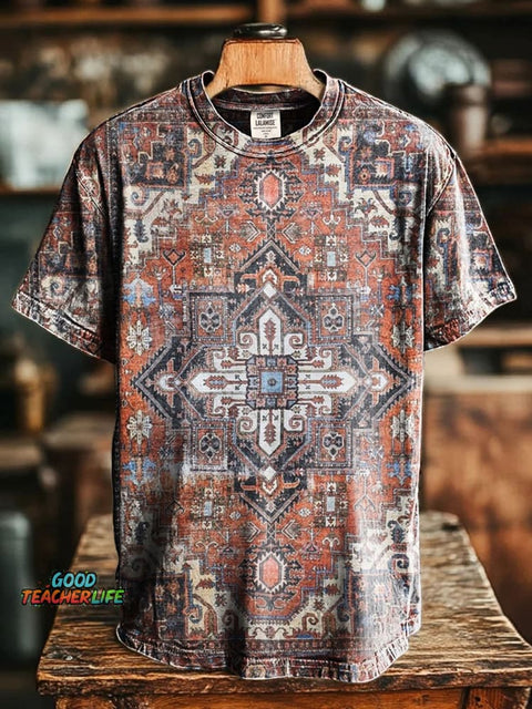 Retro Ethic Art Print Casaul Short Sleve T-shirt