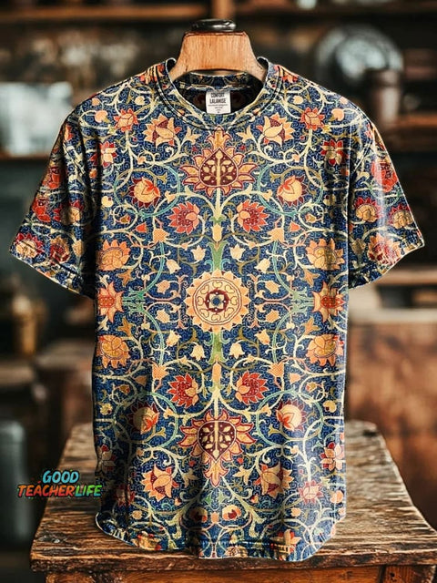Retro Ethic Art Print Casaul Short Sleve T-shirt
