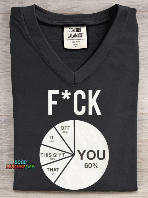Women's Funny V-neck Casual T-Shirt
