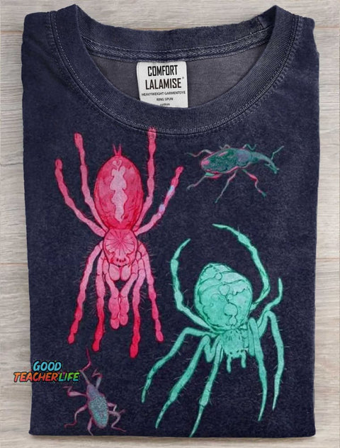 Spider Art Print Casaul Short Sleeve T-shirt