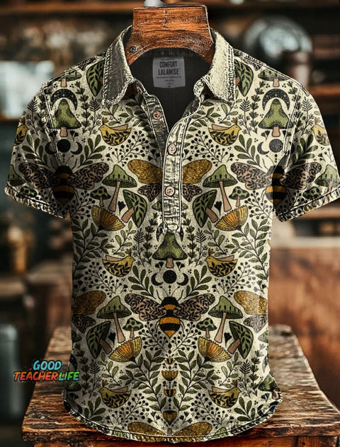 Natural Habitat Art Print Casual Stylish Short Sleeve Polo Shirt