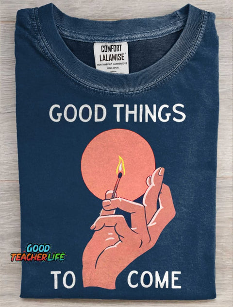 Good Things To Come Art Print Casaul Short Sleeve T-shirt