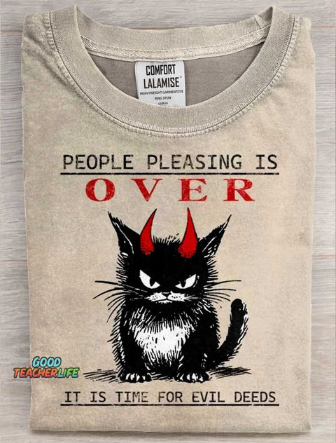 Funny Cat Lover Art Print Casaul Short Sleeve T-shirt