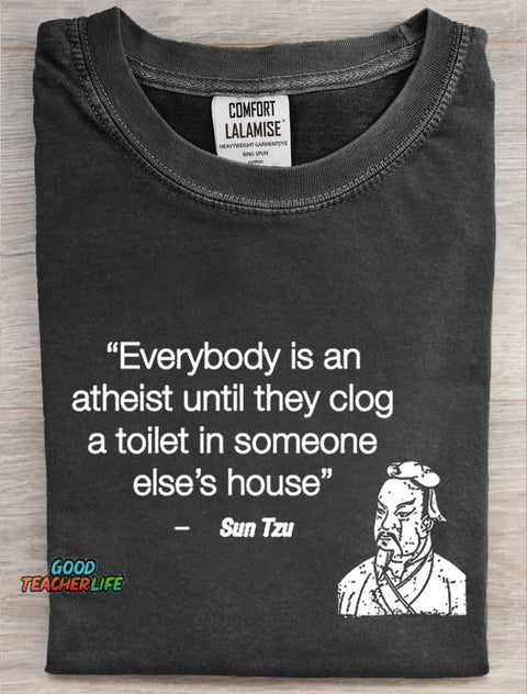 Funny Sun Tzu Saying Art Print Casaul Short Sleeve T-shirt