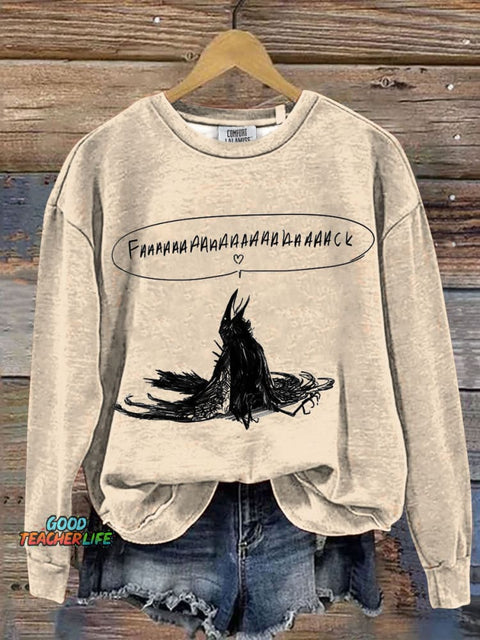 Crow Fack Art Print Casaul Sweashirt