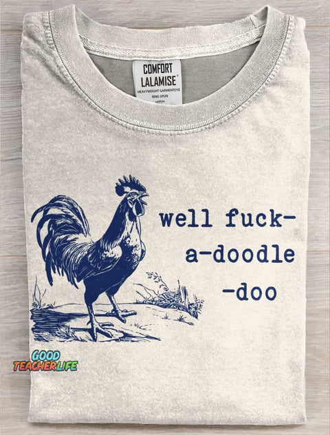 Well Fuck Art Print Casaul Short Sleeve  T-shirt
