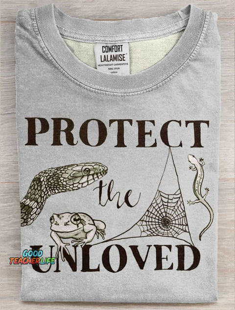 Protect The Unloved Art Print Casual Short Sleeve T-shirt