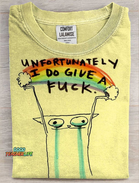 Funny I Do Give A Fuck Art Print Casual Short Sleeve T-shirt