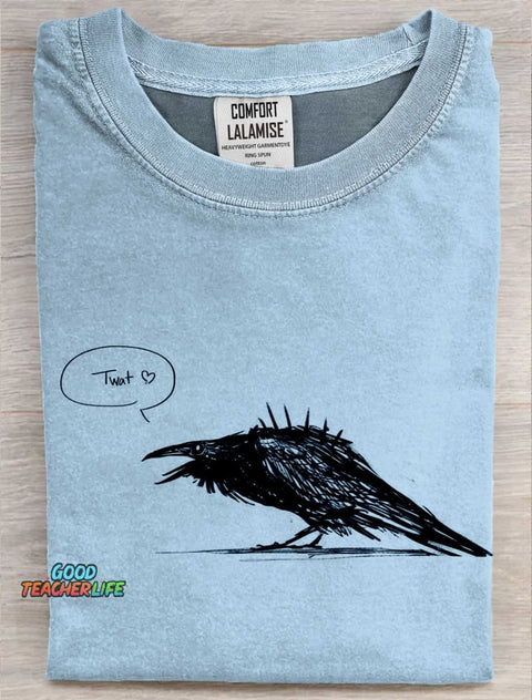 Funny Raven Art Print Casual Short Sleeve T-shirt