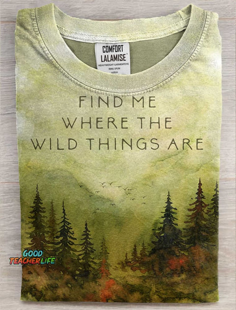 The Wild Things Art Print Casual Short Sleeve T-shirt