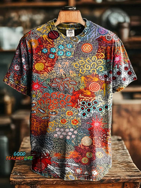 Abstract Farmland Art Print Casual Short Sleeve T-shirt