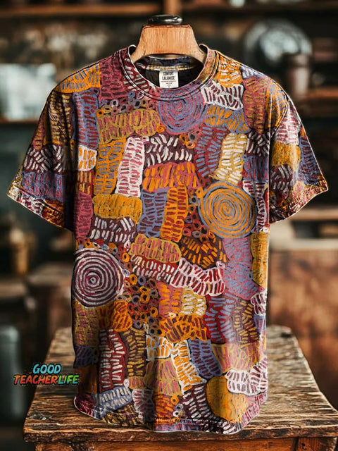 Abstract Farmland Art Print Casual Short Sleeve T-shirt